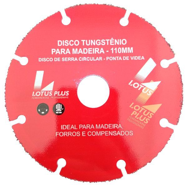 Disco De Corte Em Tungstênio 110mm Profissional Para Madeira