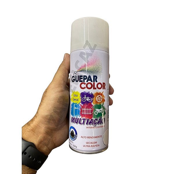 Tinta Spray Multiação Guepar Color 400ml Branco Brilho