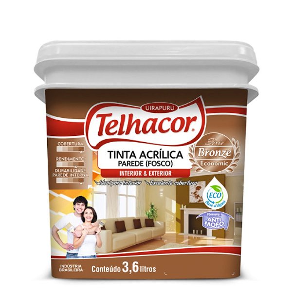 Telhacor Tinta Acrílica Interno e Externo 3,6l