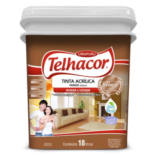 Telhacor Tinta Acrilica Interno e Externo 18l Branco