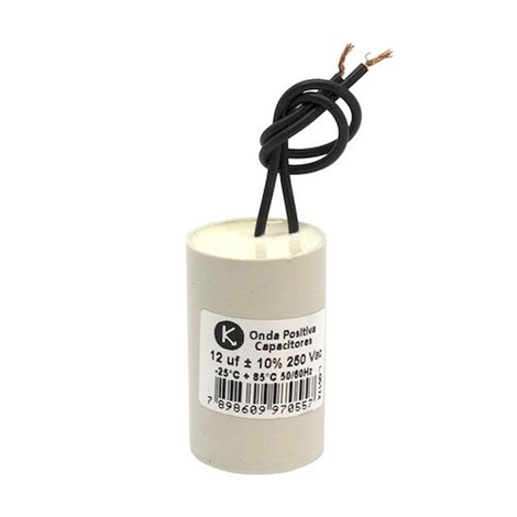 Capacitor Para Ventilador De Teto 2 Fios 12uf 110v