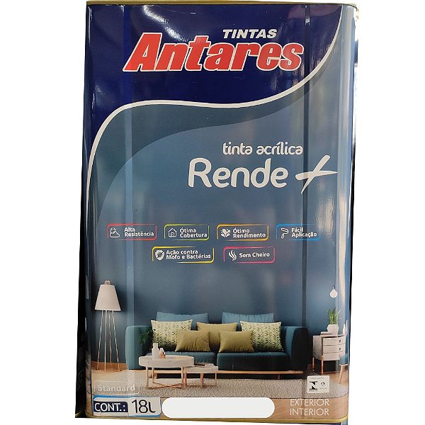 Tinta Acrílica Antares Rende Mais Lata 18 Litros
