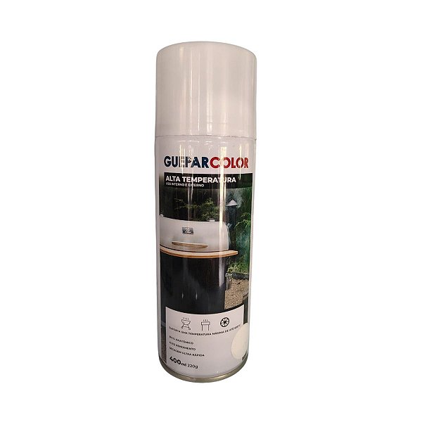Tinta Spray Alta Temperatura Branco Gueparcolor