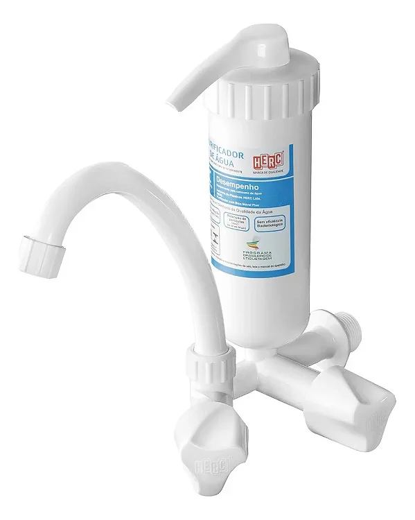 Torneira de Cozinha con Purificador de Água Herc 28/80 Parede Bica Móvel Cor Branca