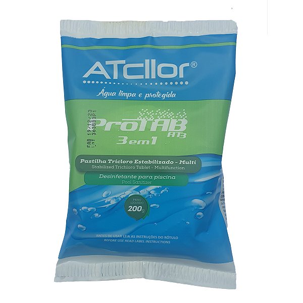 Cloro Pastilha Para Piscina Tricloro 200 Gr