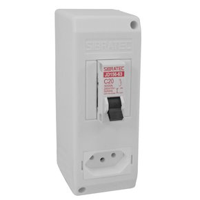 CAIXA COM TOMADA 20A + DISJUNTOR 25A MECTRONIC