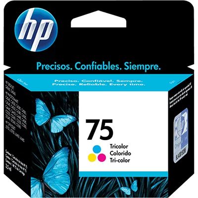 Cartucho HP 75 Colorido Original (CB337WB) Para HP Deskjet D4360, Photosmart C4424, C4440, C4524 CX 1 UN