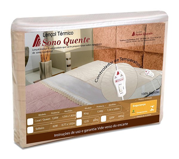 Lençol Térmico Casal / Queen Duas Temperaturas – 220V | Sono Quente
