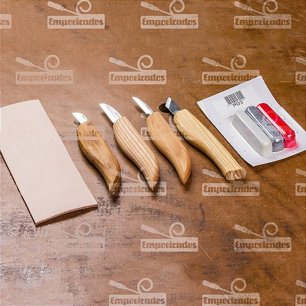 Kit de Facas para Chip Carving "Avançado" - Sugestão Empoeirados