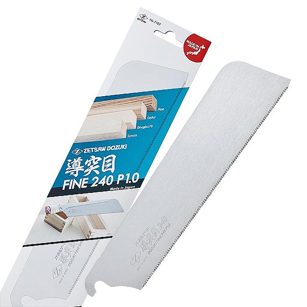 Lâmina para Serrote Japonês Dozuki Cross Cut Super Fino 240mm - ZetSaw