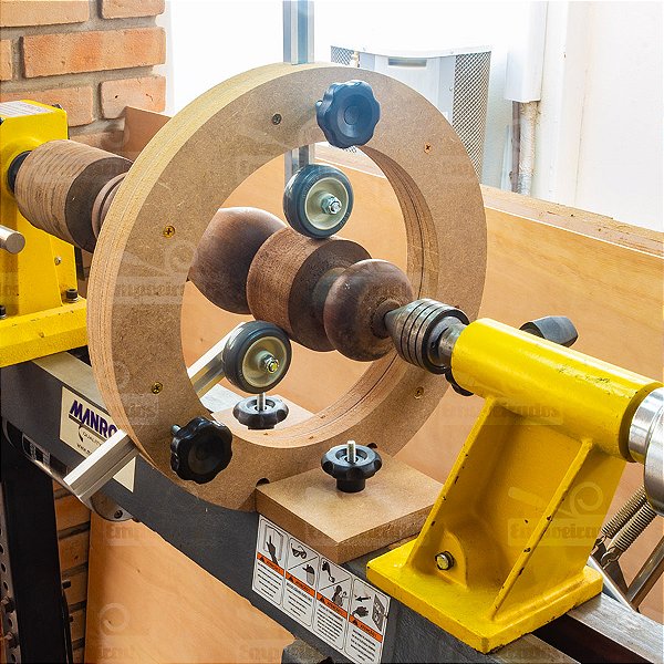 Luneta para Torno de Madeira - Projeto em PDF Passo a Passo