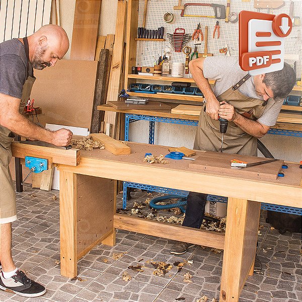 Bancada de Marceneiro Standard - Projeto em PDF Passo a Passo