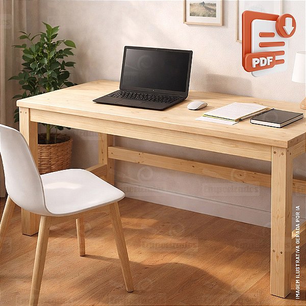 Mesa Home Office - Projeto em PDF Passo a Passo