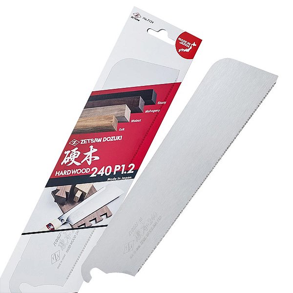 Lâmina de Reposição para Serrote Japonês Dozuki Cross/Rip Cut Madeira Dura 240mm - ZetSaw