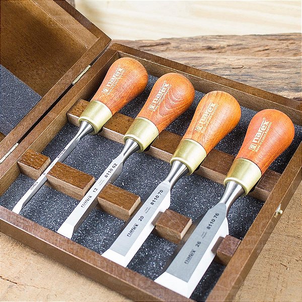 Kit Formão de Palma 4 pç. (6, 12, 20 e 26mm) - WL PLUS 853750 - Narex