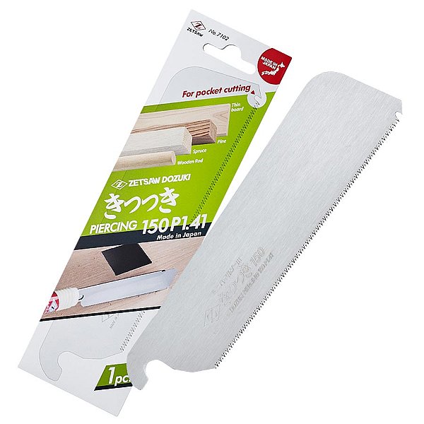Lâmina de Reposição para Serrote Japonês Dozuki Cross/Rip Cut Abertura Slot 150mm - ZetSaw