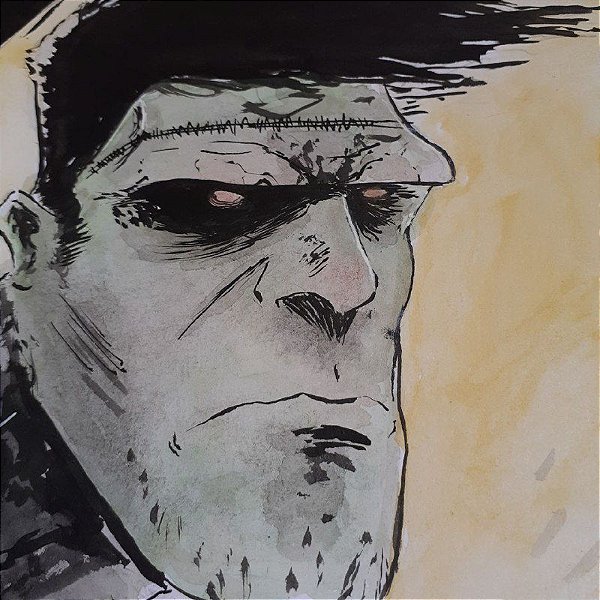 O Monstro - Frankenstein - Arte Original A4