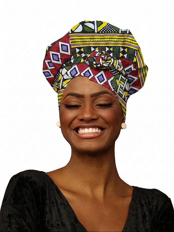 TURBANTE TOUCA FAIXA - AFRICANO