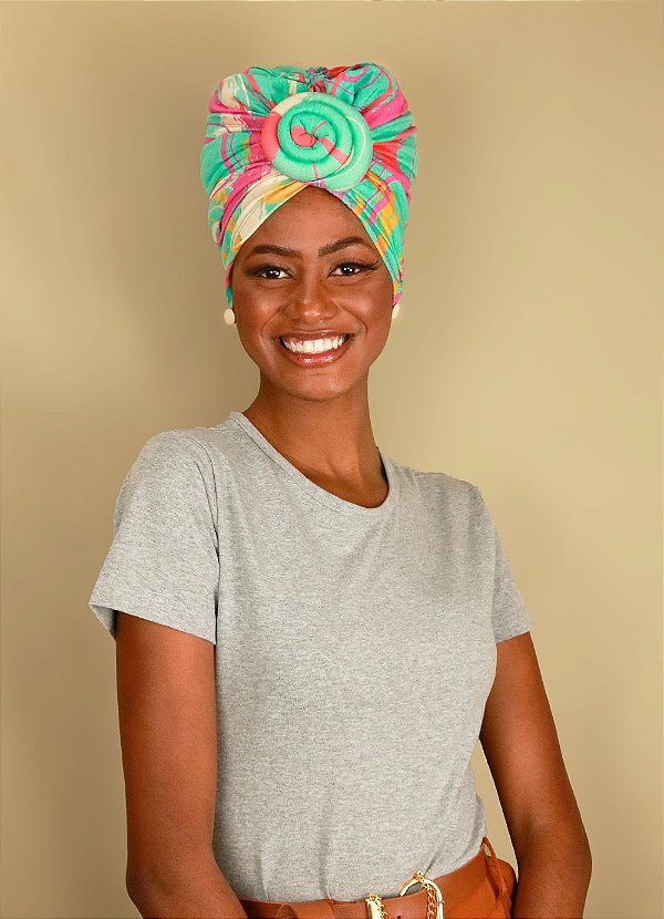 Turbante Flor - Multicor 09