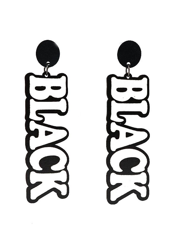 Brincos MDF BLACK- Cor Branco