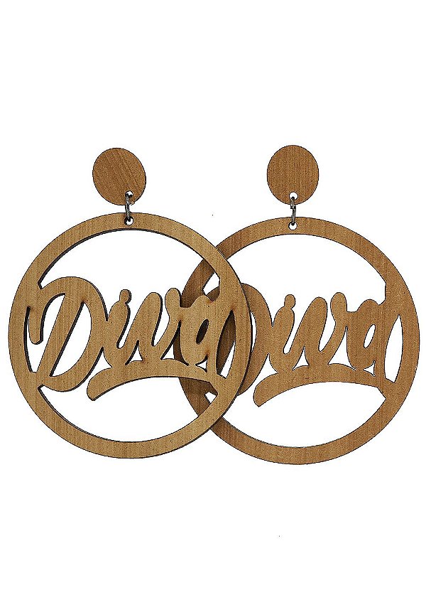 Brincos MDF  SIMPLES -CIRCULO -DIVA