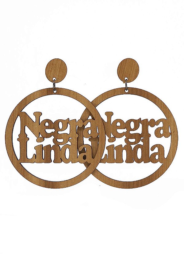 Brincos MDF  SIMPLES -NEGRA LINDA