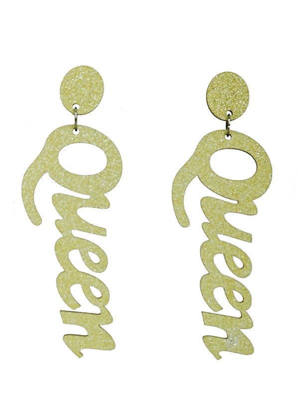 Brinco MDF Queen Brilhante Ouro