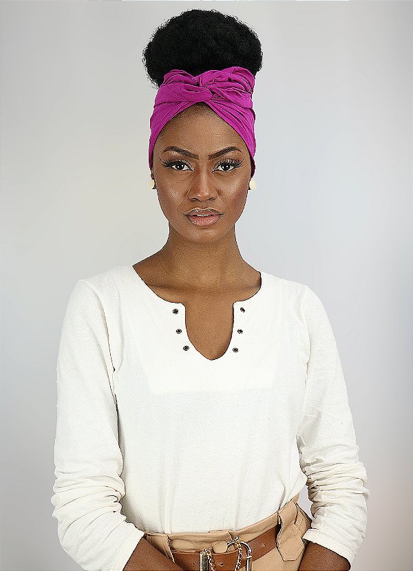 Turbante Aramado Viscose - Rosa Fucsia