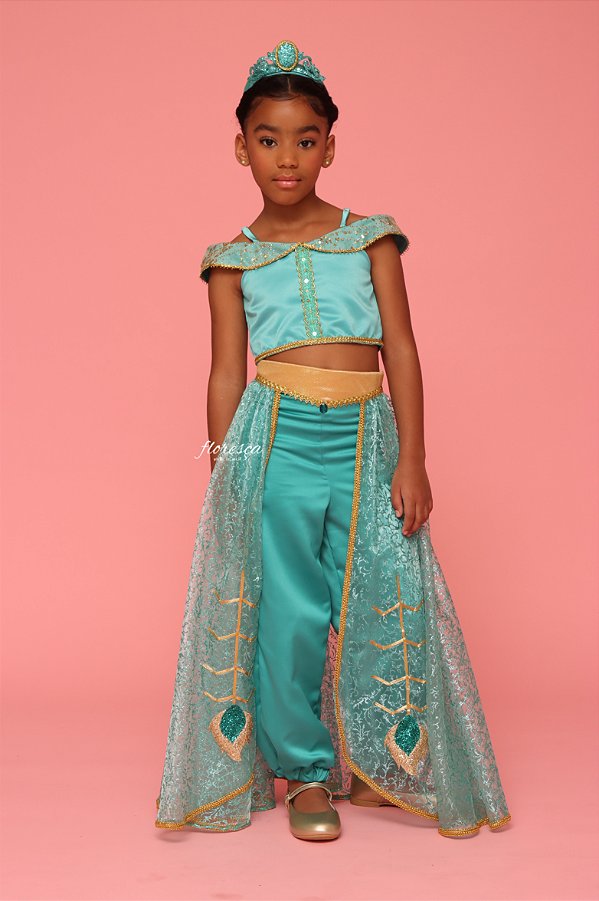 Top e Calça Infantil Princesa Jasmine