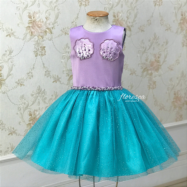 Vestido Infantil Princesa Ariel - A Pequena Sereia