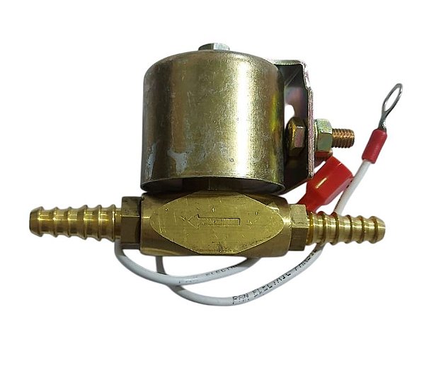Válvula Solenoide Corta Combustível Diesel 24V Normalmente Fechada - Espigão - Bico 5/16