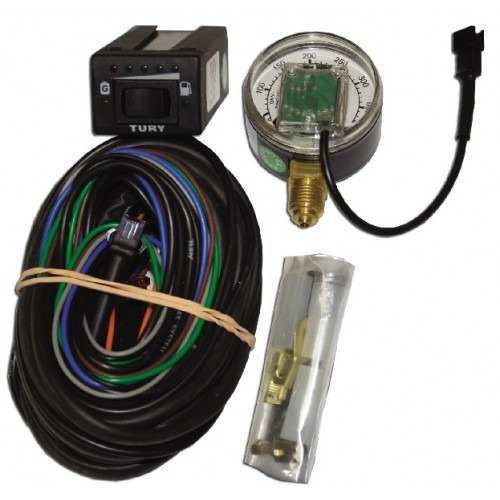 CHAVE COMUTADORA TURY T1000 KIT GNV CARBURADOR OU INJEÇÃO CHICOTE 2 METROS GERAÇÃO 3