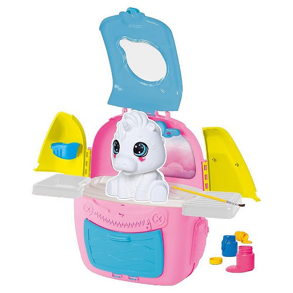 Mochila Joy Unicórnio 1400 – Samba Toys | Mochila Infantil Personalizável com Kit de Pintura