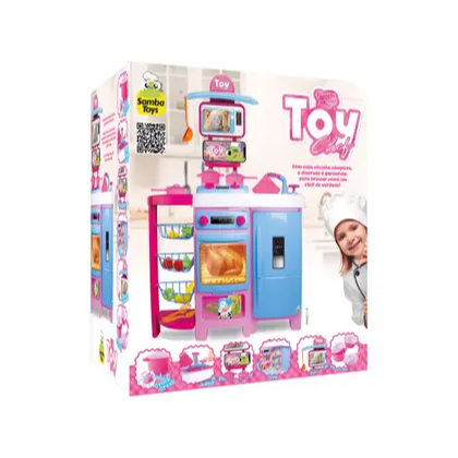 Bancada Completa Toy Chef Infantil Interativa com Torneira, Geladeira e Acessórios