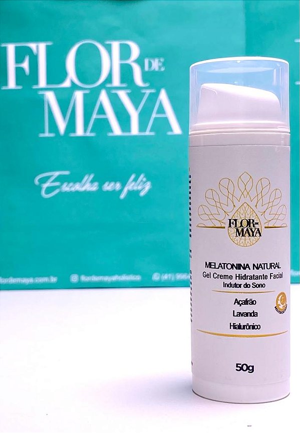 Gel Creme Hidratante Facial 50g - Melatonina Natural com Ácido Hialurônico