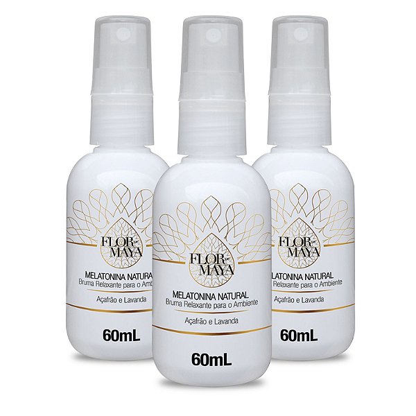 Bruma Relaxante Melatonina Spray 60ml - Pack com 03 unidades