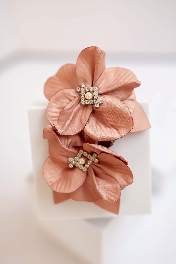 JC Jasmim Rose - Broche + Fivela