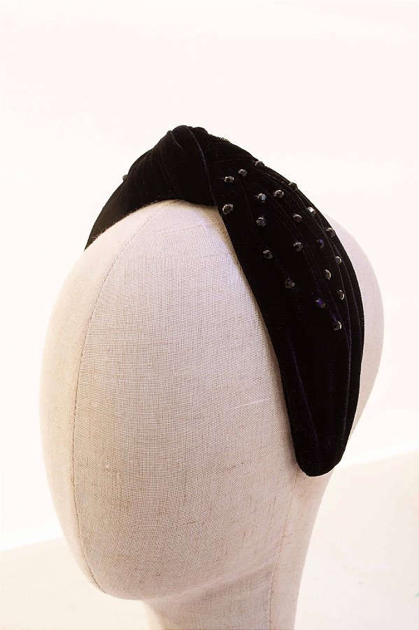 JC Tiara Turbante Coral Preta