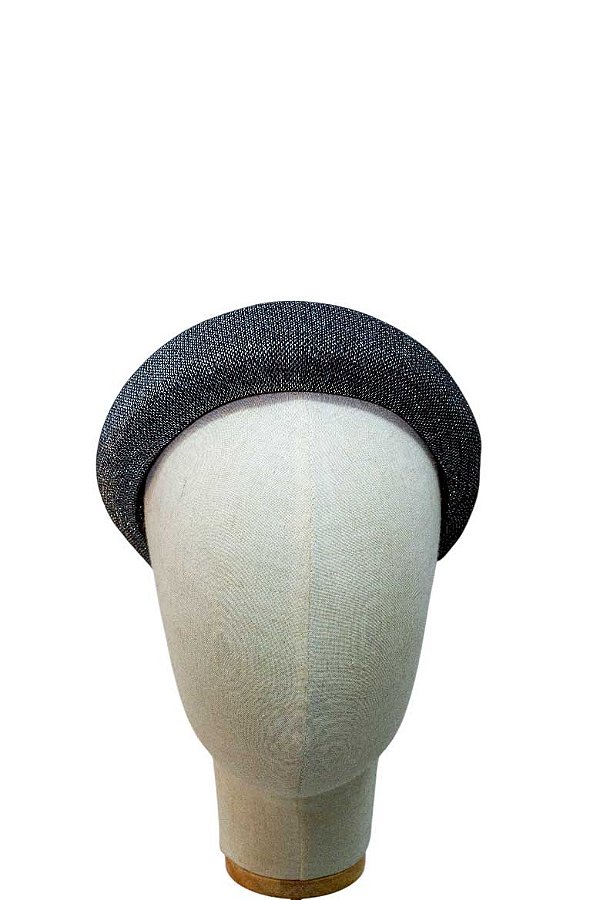 JC Tiara Címera Preta Metalizada Prata