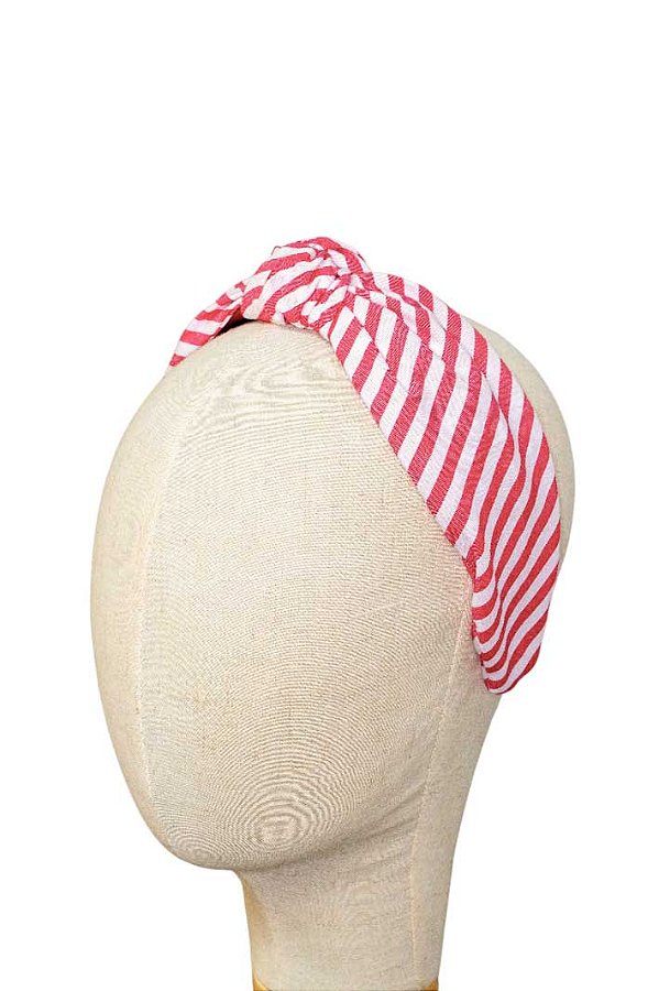 JC Tiara Turbante Navy LISTRADA Vermelha