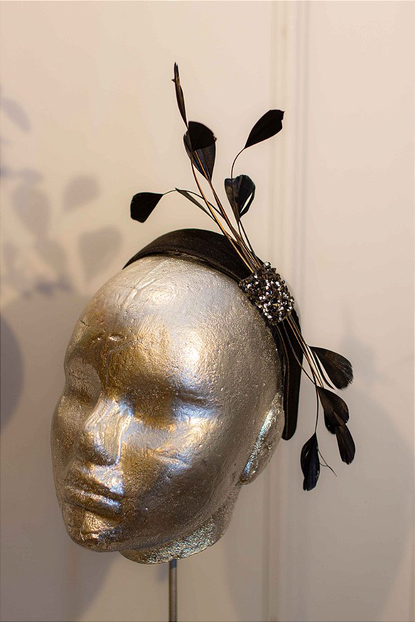 JC Tiara Versão Larga Lampejo com Fuê e Cristais Vermelha