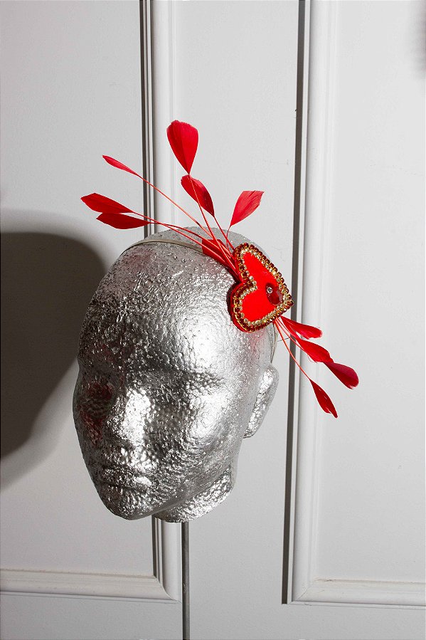 JC Lampejo Coração Tiara com fuê e cristais