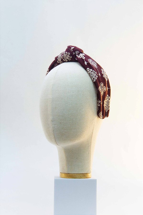 JC Tiara Turbante Dália Vinho