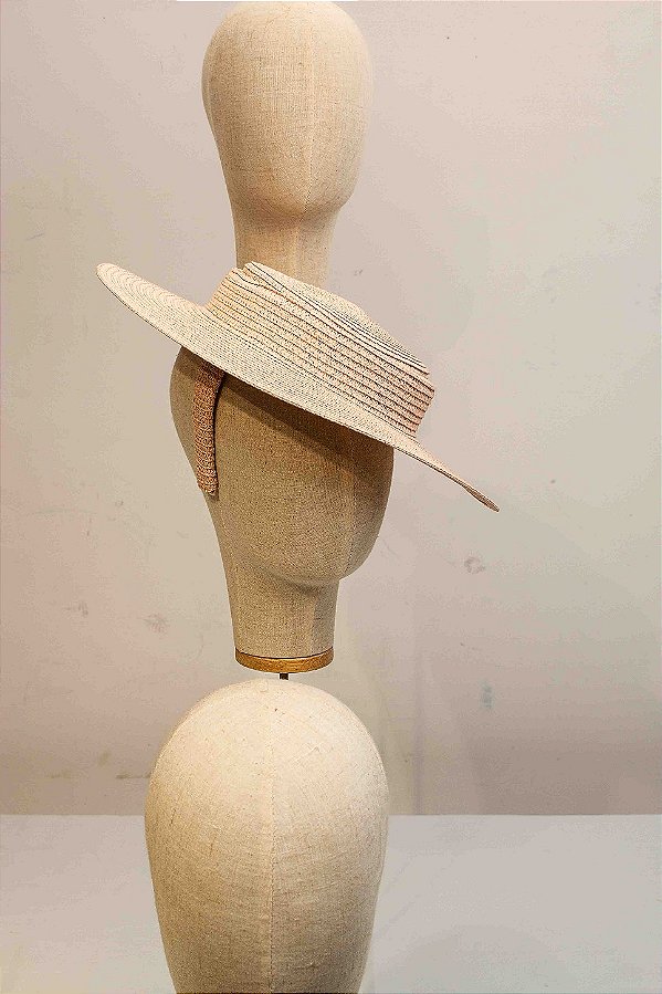 JC Canotier Tiara Dueto Caramelo