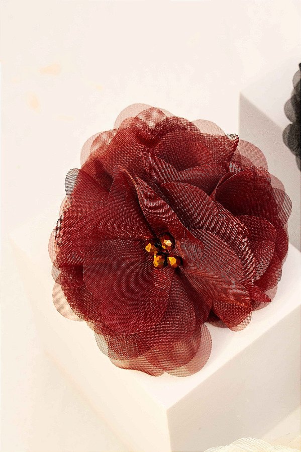 JC Piranha Flor Aurora Bordô