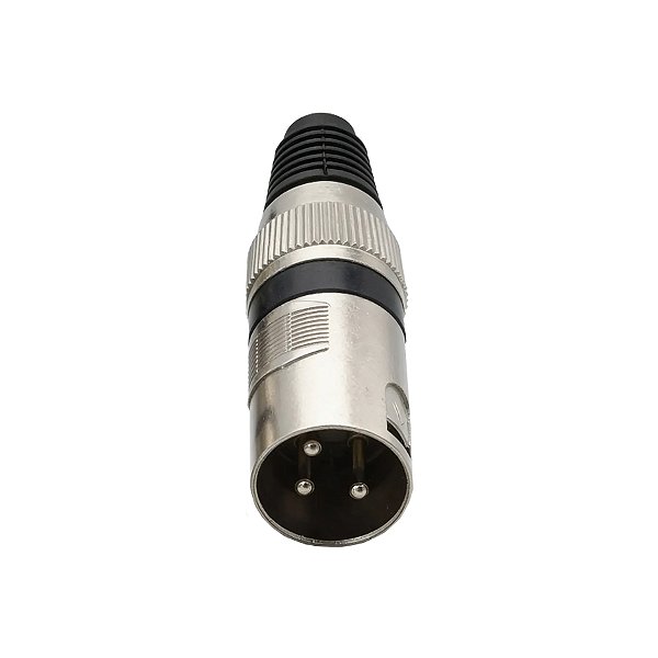 Plug Conector Xlr Cannon Macho Corpo Metalico