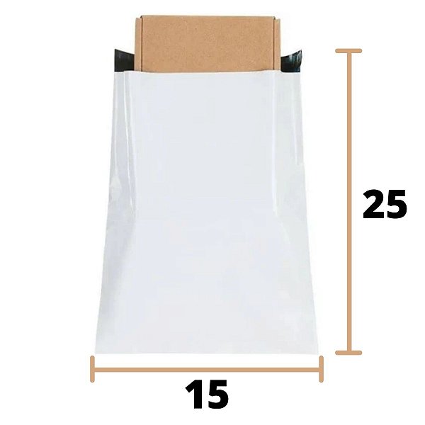 Envelope De Segurança Branco 15x25 Embalagem Para Envio Correios