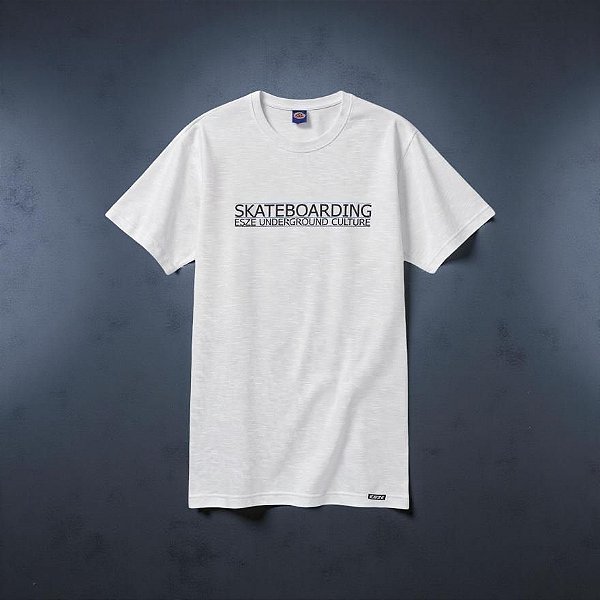 CAMISETA SKATEBORDING BRANCA