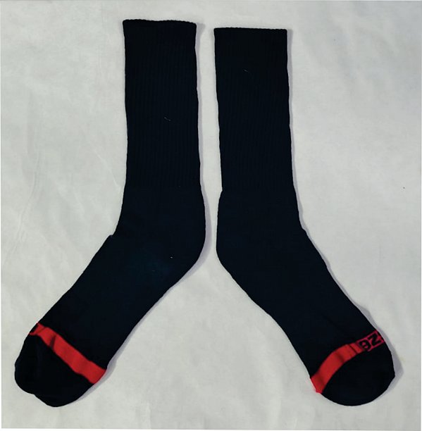 MEIA CANO ALTO PRETA LISA