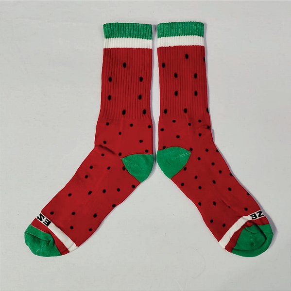 MEIA CANO ALTO MELANCIA